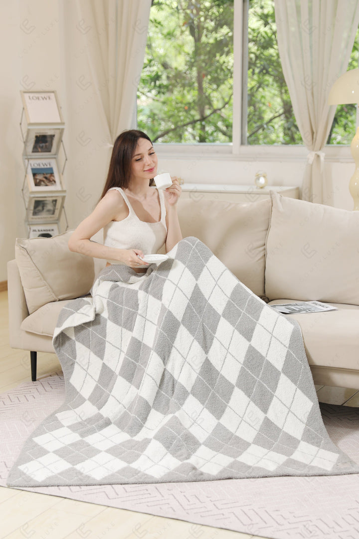 Jcl6036 Gray Throw Blankets
