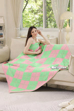 Load image into Gallery viewer, Jcl6036 Pink/Green Throw Blankets
