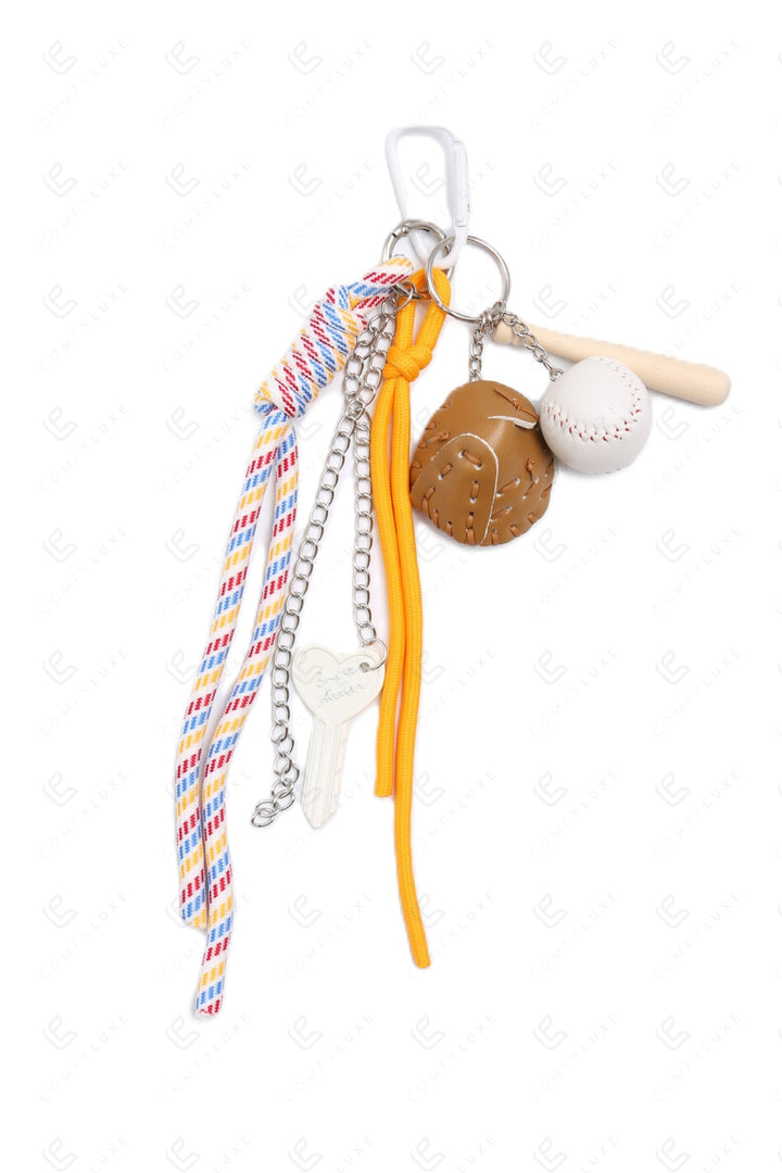 BASEBALL KEYCHAIN/BAG CHARM CAMEL KEYCHAINS
