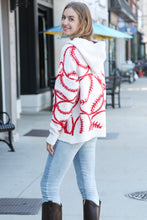 Load image into Gallery viewer, BASEBALL PATTERN HOODIE RED APPAREL
