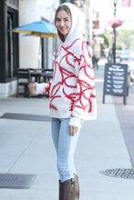 Load image into Gallery viewer, BASEBALL PATTERN HOODIE RED APPAREL
