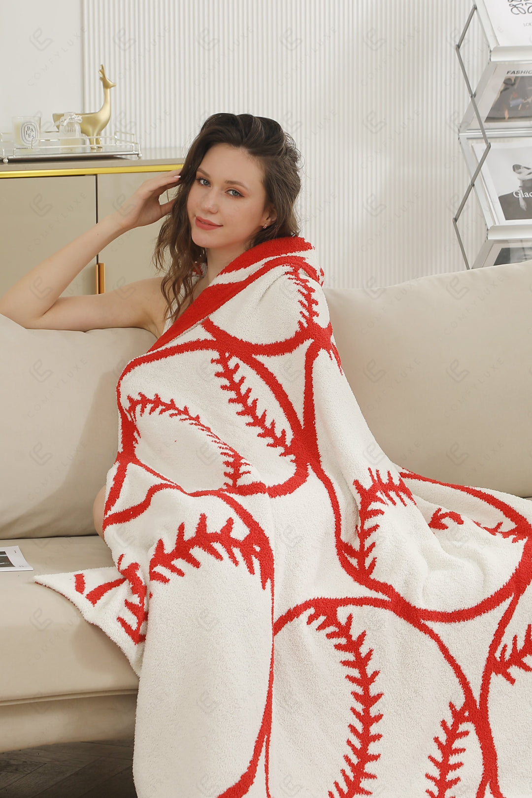 Jcl4320 Baseball Throw Blankets