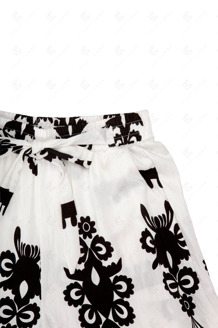 BOHO FLORAL PATTERN PANTS APPAREL