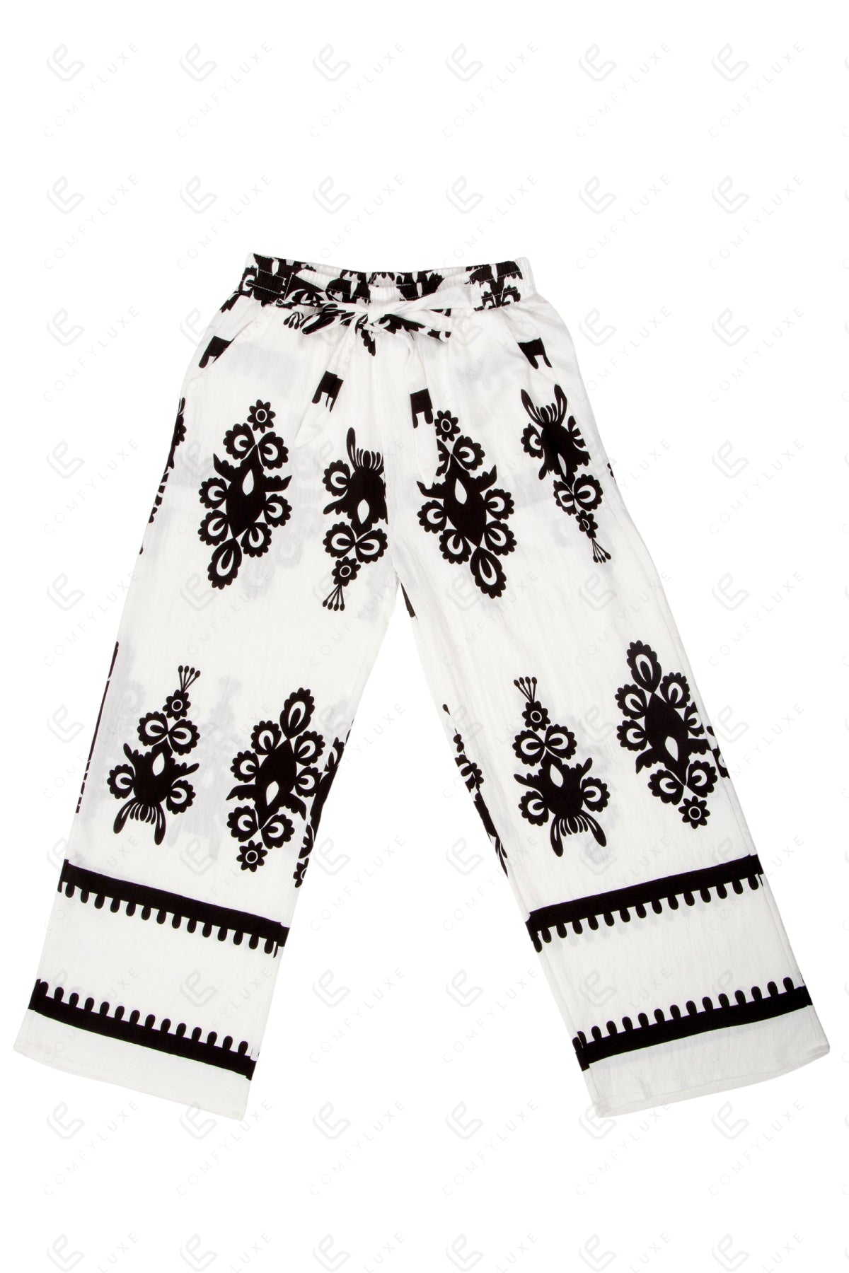 BOHO FLORAL PATTERN PANTS APPAREL