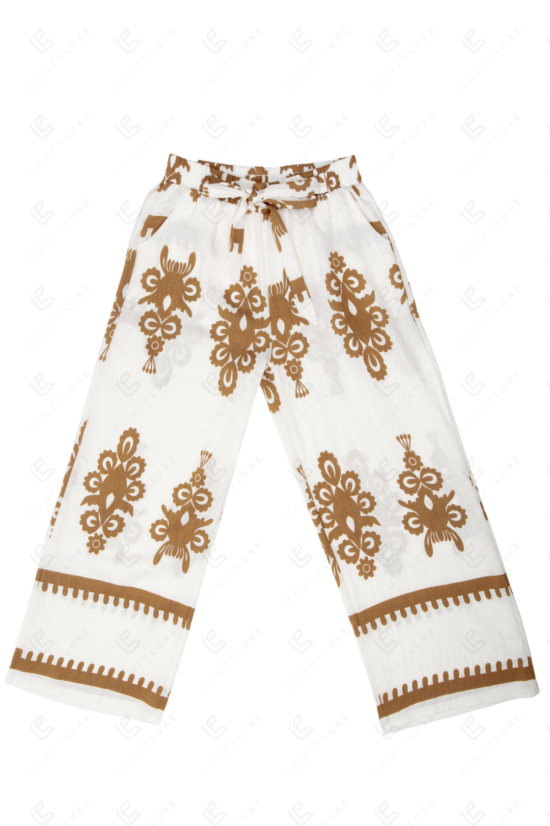 BOHO FLORAL PATTERN PANTS APPAREL