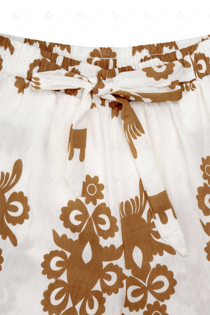 BOHO FLORAL PATTERN PANTS APPAREL