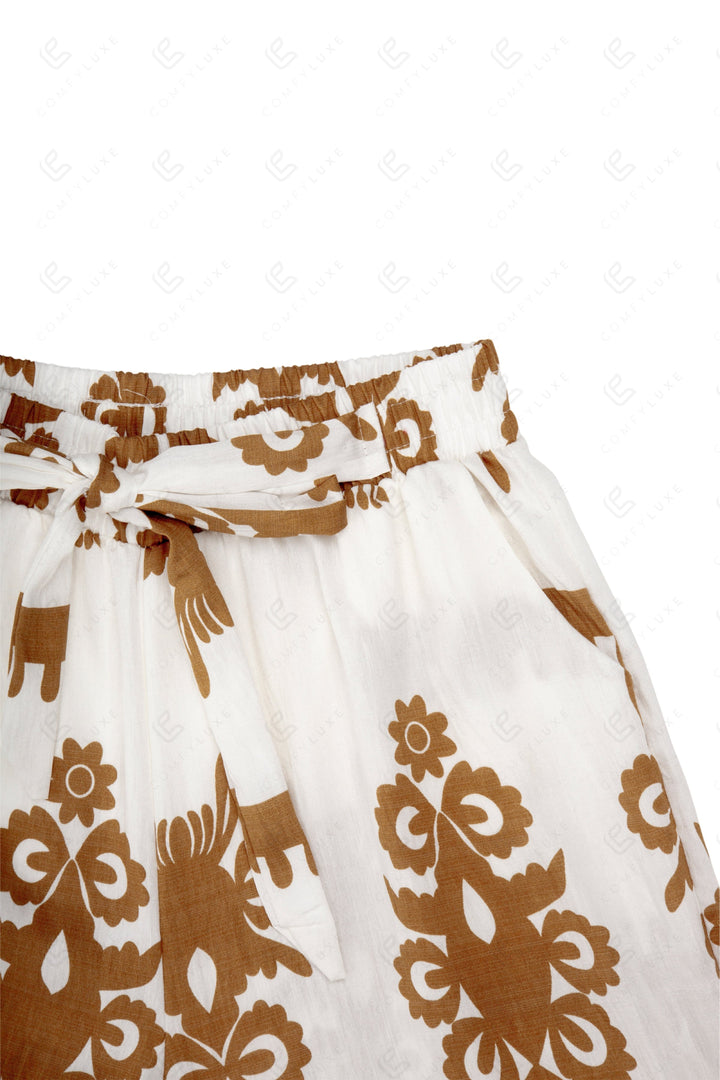 BOHO FLORAL PATTERN PANTS APPAREL