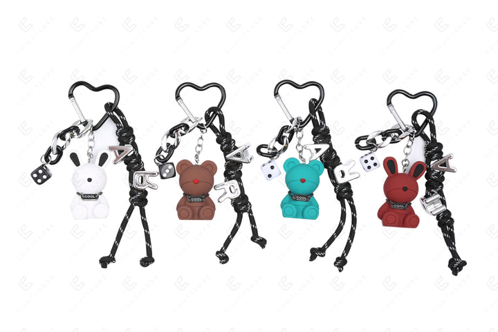 BUNNY &amp; BEAR KEYCHAIN/BAG CHARM KEYCHAINS