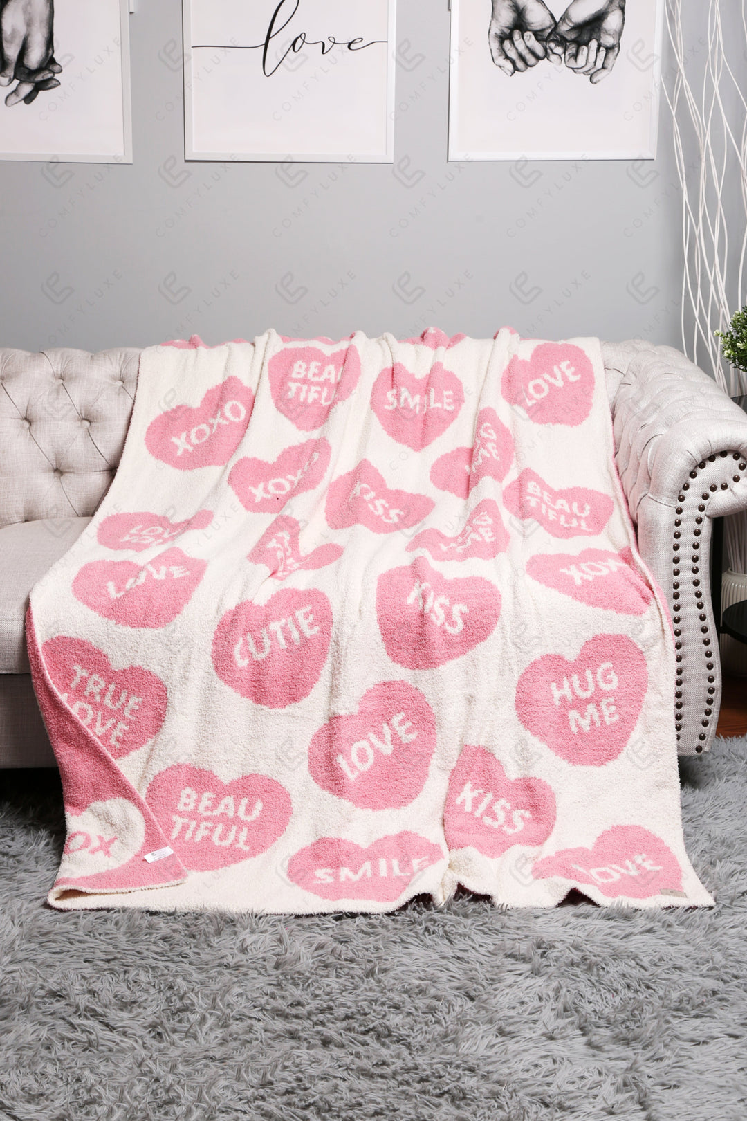 Jcl4326 Pink Throw Blankets