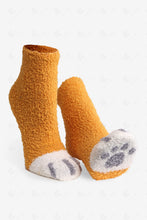 Load image into Gallery viewer, CAT &amp; PAW PRINT PATTERN MINI-CREW SOCKS SOCKS
