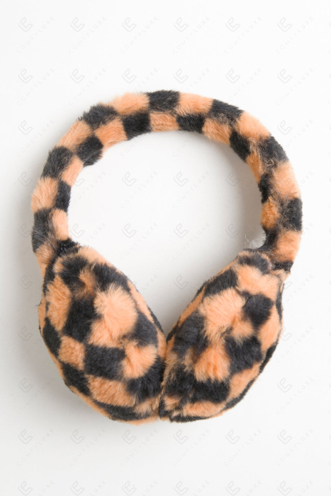 CHECKERED PATTERN EAR MUFFS EAR MUFFS