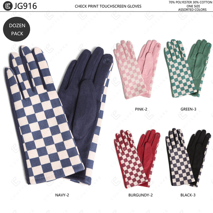 CHECKERED PATTERN GLOVES GLOVES