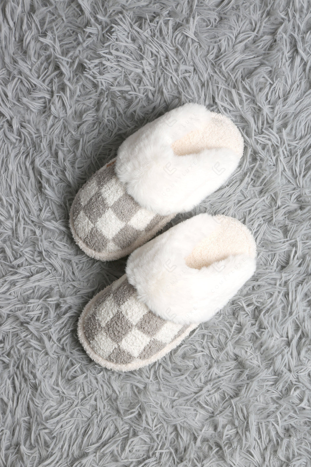 CHECKERED PATTERN MULE SLIPPERS SLIPPERS/SLIDES