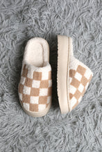 Load image into Gallery viewer, CHECKERED PATTERN PLATFORM SLIPPERS SLIPPERS/SLIDES
