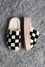 Load image into Gallery viewer, CHECKERED PATTERN PLATFORM SLIPPERS SLIPPERS/SLIDES
