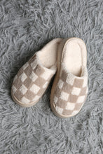 Load image into Gallery viewer, CHECKERED PATTERN PLATFORM SLIPPERS SLIPPERS/SLIDES
