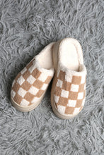 Load image into Gallery viewer, CHECKERED PATTERN PLATFORM SLIPPERS SLIPPERS/SLIDES
