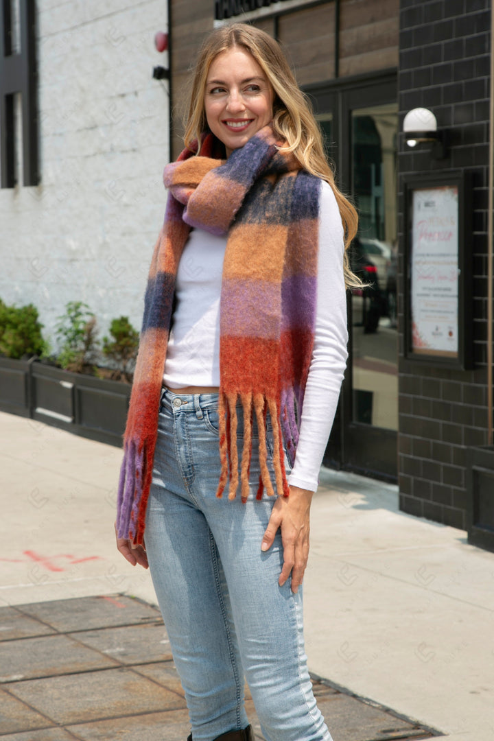 CHECKERED PATTERN SCARF SCARVES