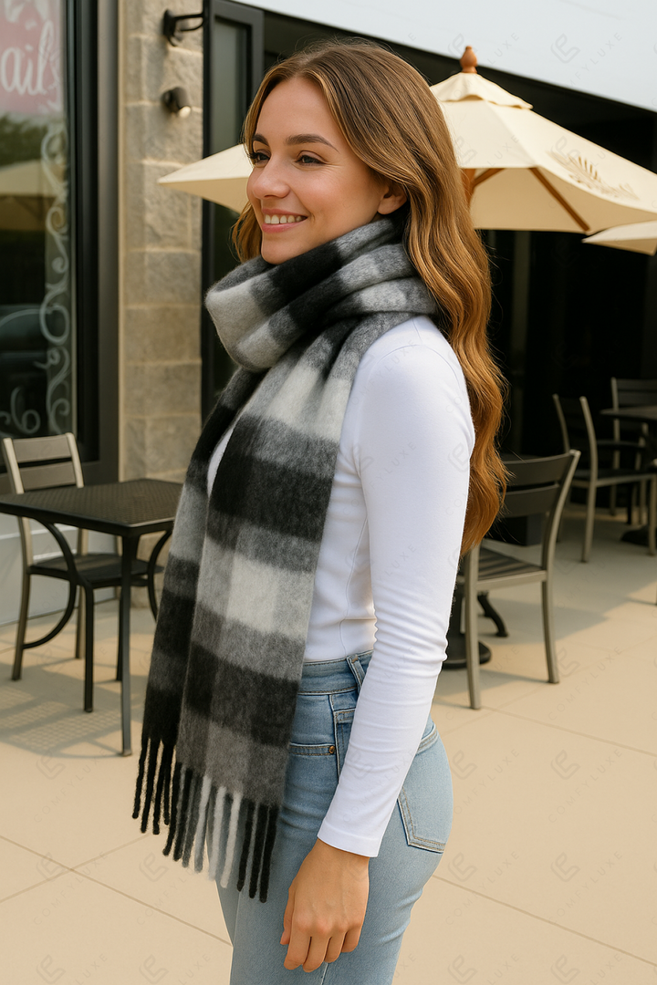 CHECKERED PATTERN SCARF SCARVES