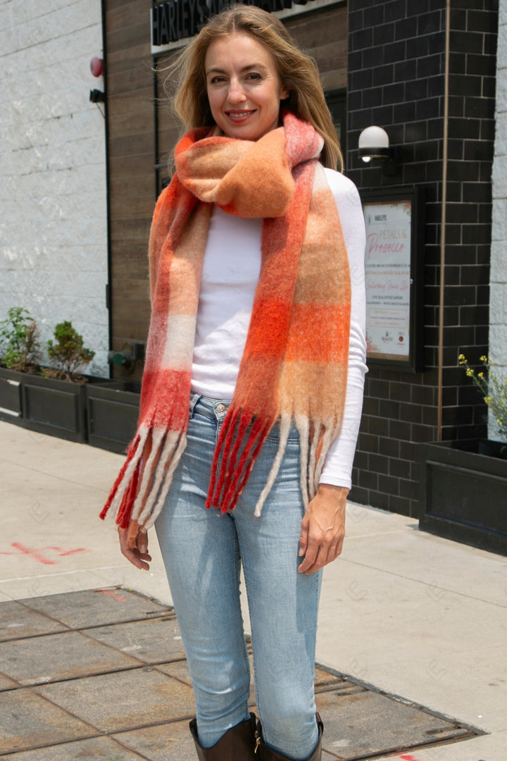 CHECKERED PATTERN SCARF SCARVES