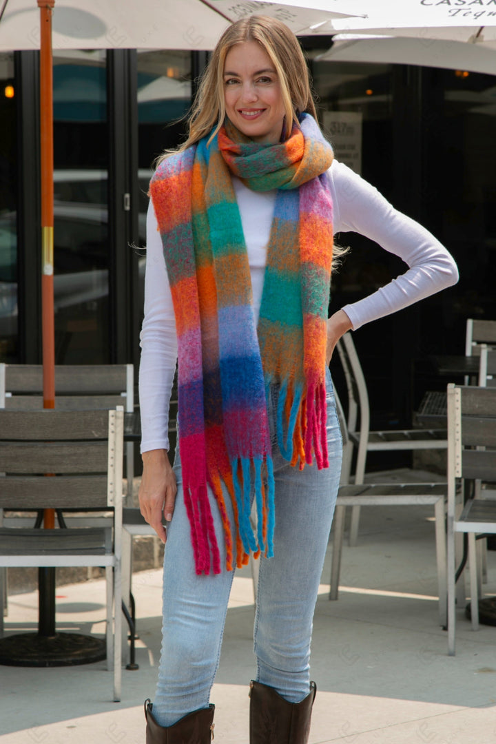 CHECKERED PATTERN SCARF SCARVES