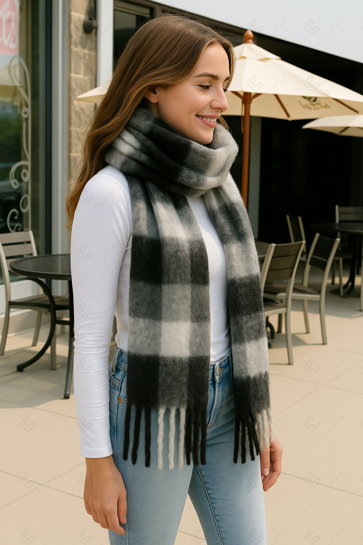CHECKERED PATTERN SCARF SCARVES