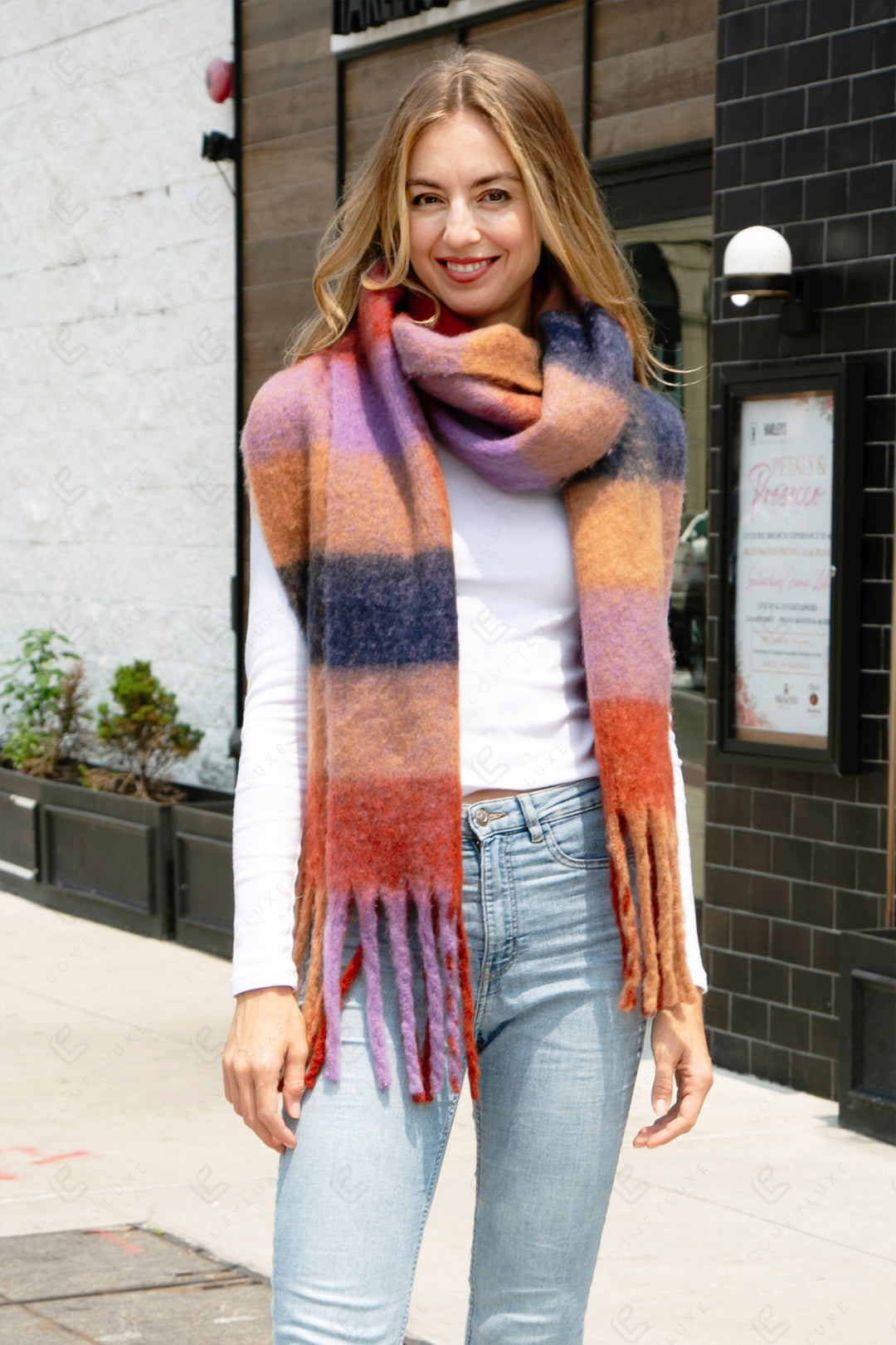 CHECKERED PATTERN SCARF TARO SCARVES