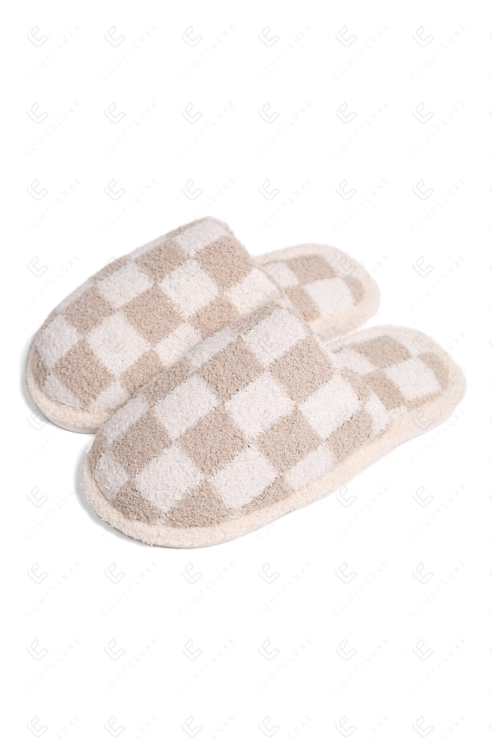 CHECKERED PATTERN SLIPPERS SLIPPERS/SLIDES