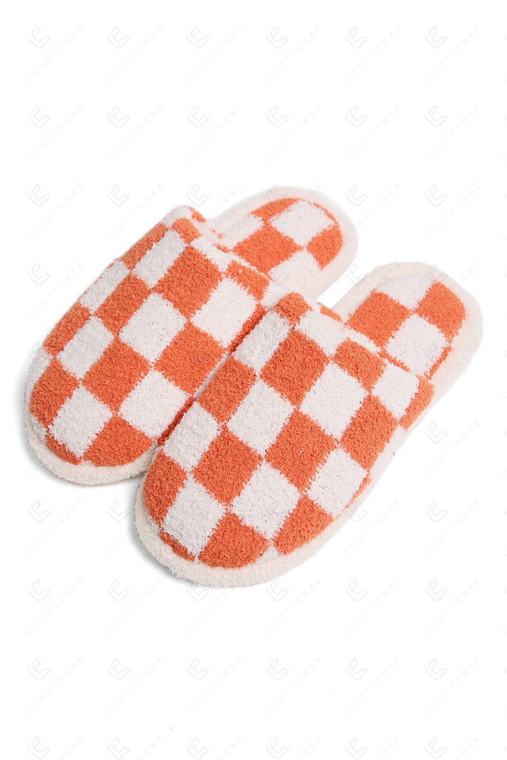 CHECKERED PATTERN SLIPPERS SLIPPERS/SLIDES