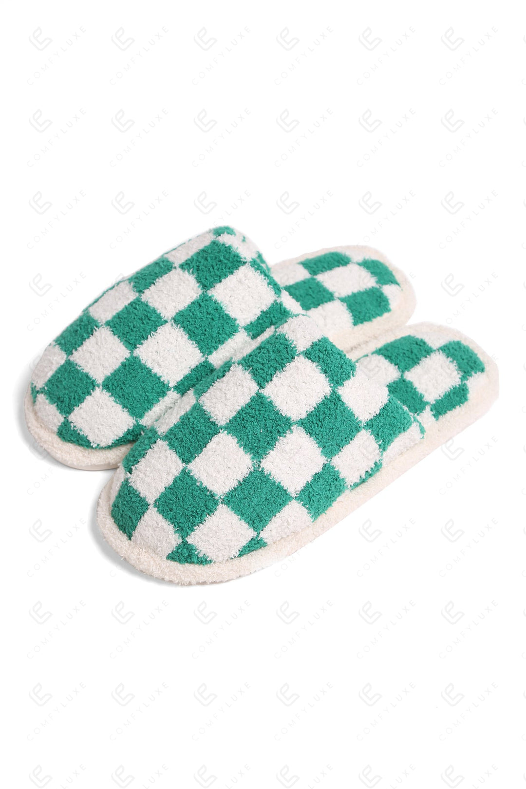CHECKERED PATTERN SLIPPERS SLIPPERS/SLIDES