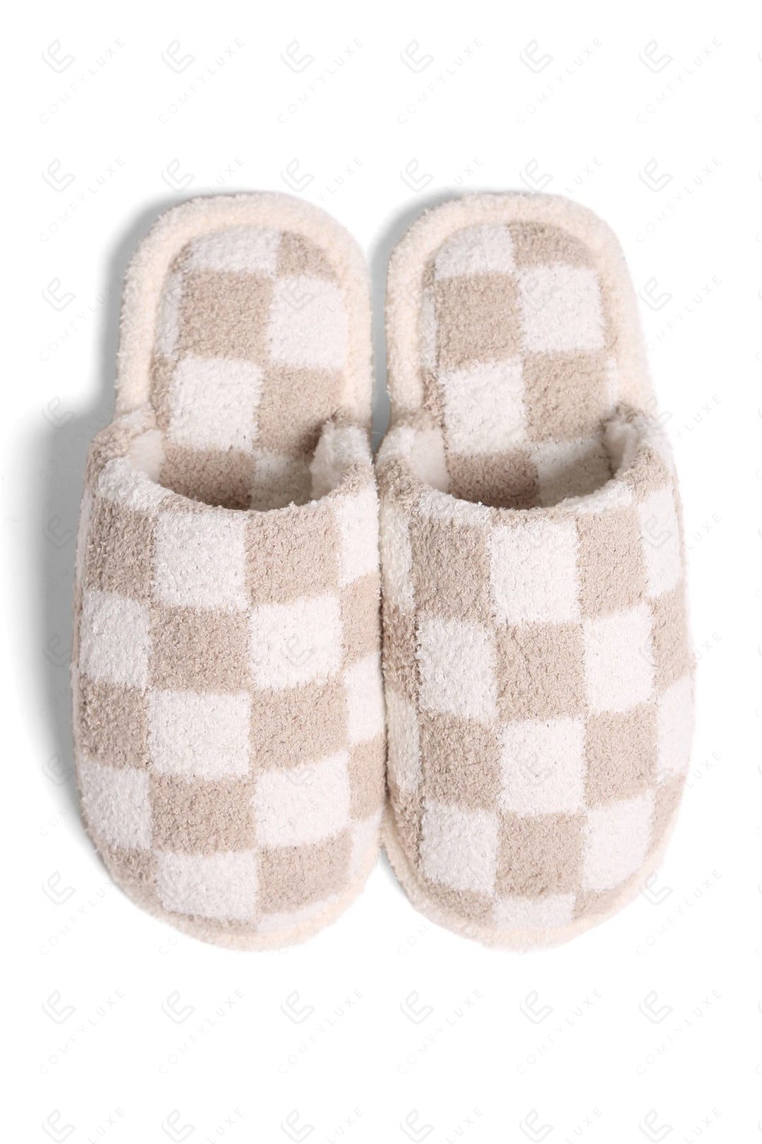 CHECKERED PATTERN SLIPPERS SLIPPERS/SLIDES