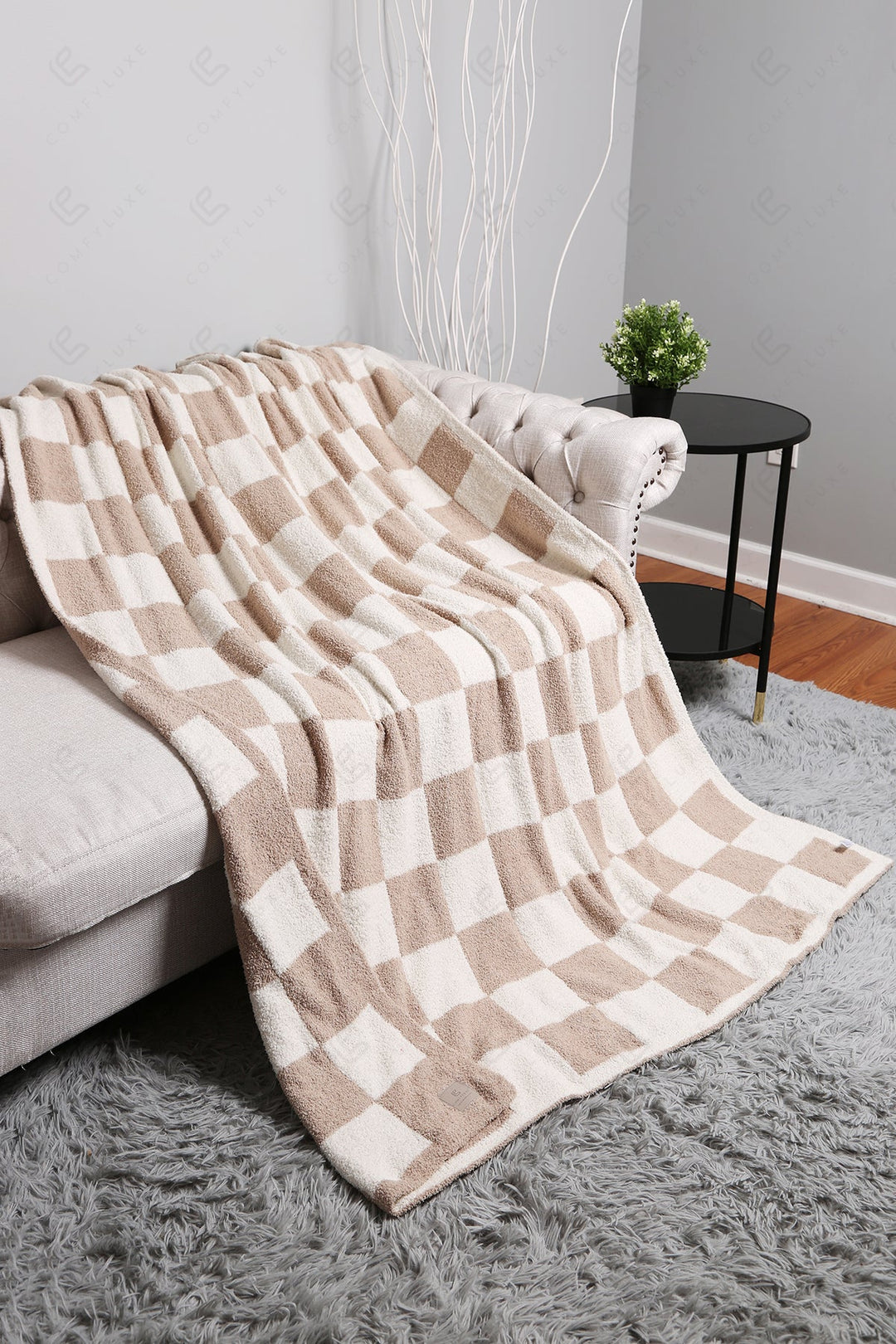 Jcl4316 Beige Throw Blankets