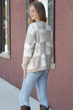 Load image into Gallery viewer, CHECKERED &amp; RIBBON PATTERN SWEATER APPAREL
