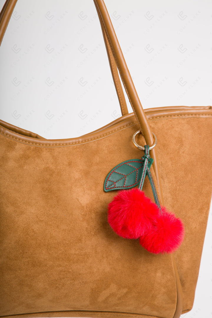 CHERRY KEYCHAIN/BAG CHARM RED KEYCHAINS