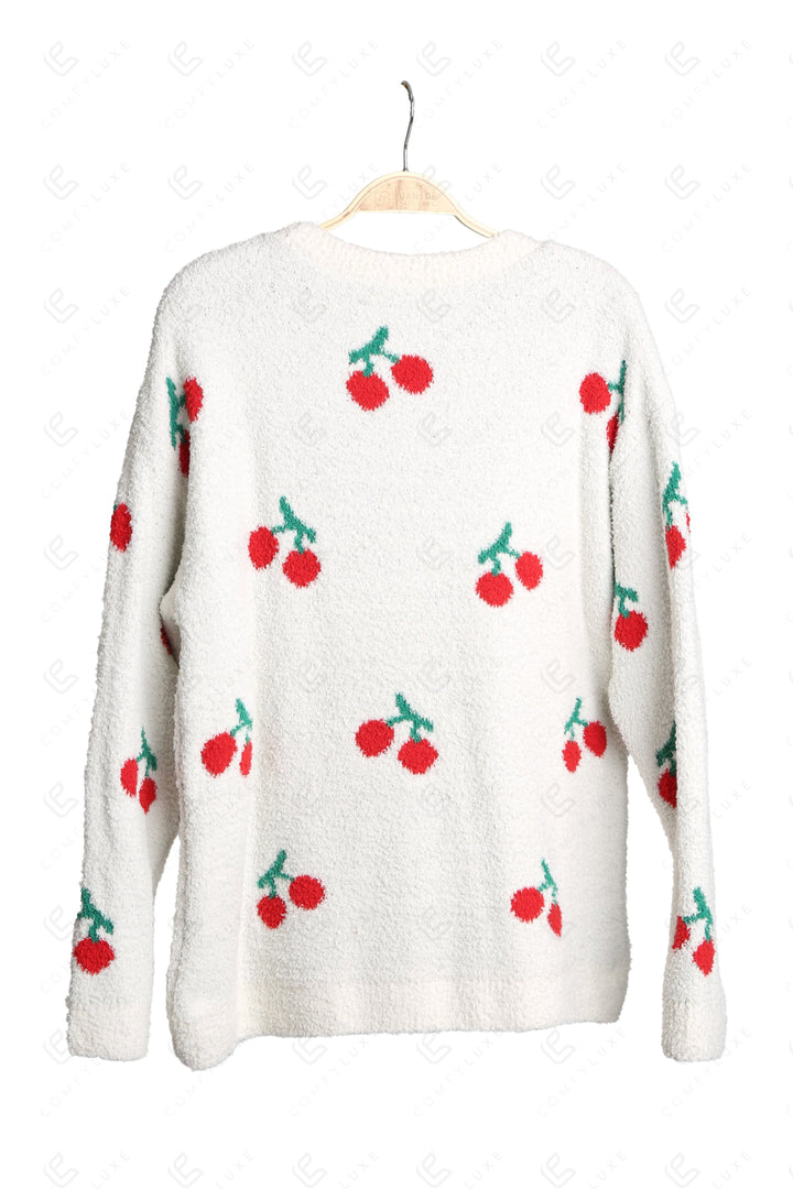 CHERRY PATTERN SWEATER CHERRY APPAREL