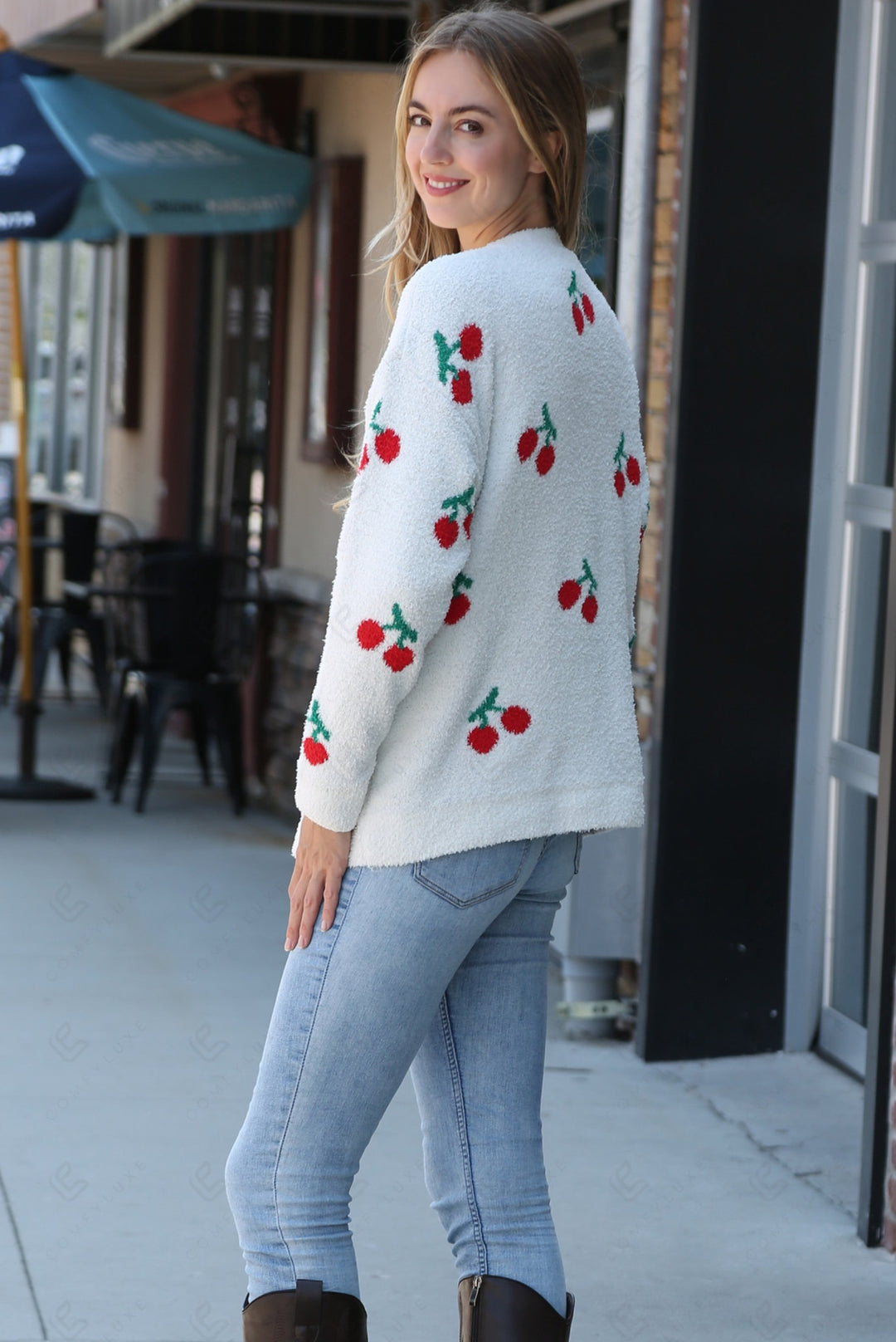 CHERRY PATTERN SWEATER CHERRY APPAREL