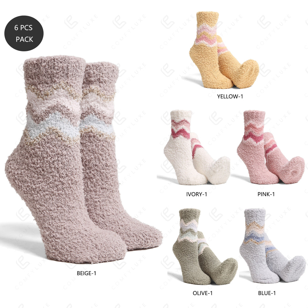CHEVRON PATTERN MINI-CREW SOCKS SOCKS