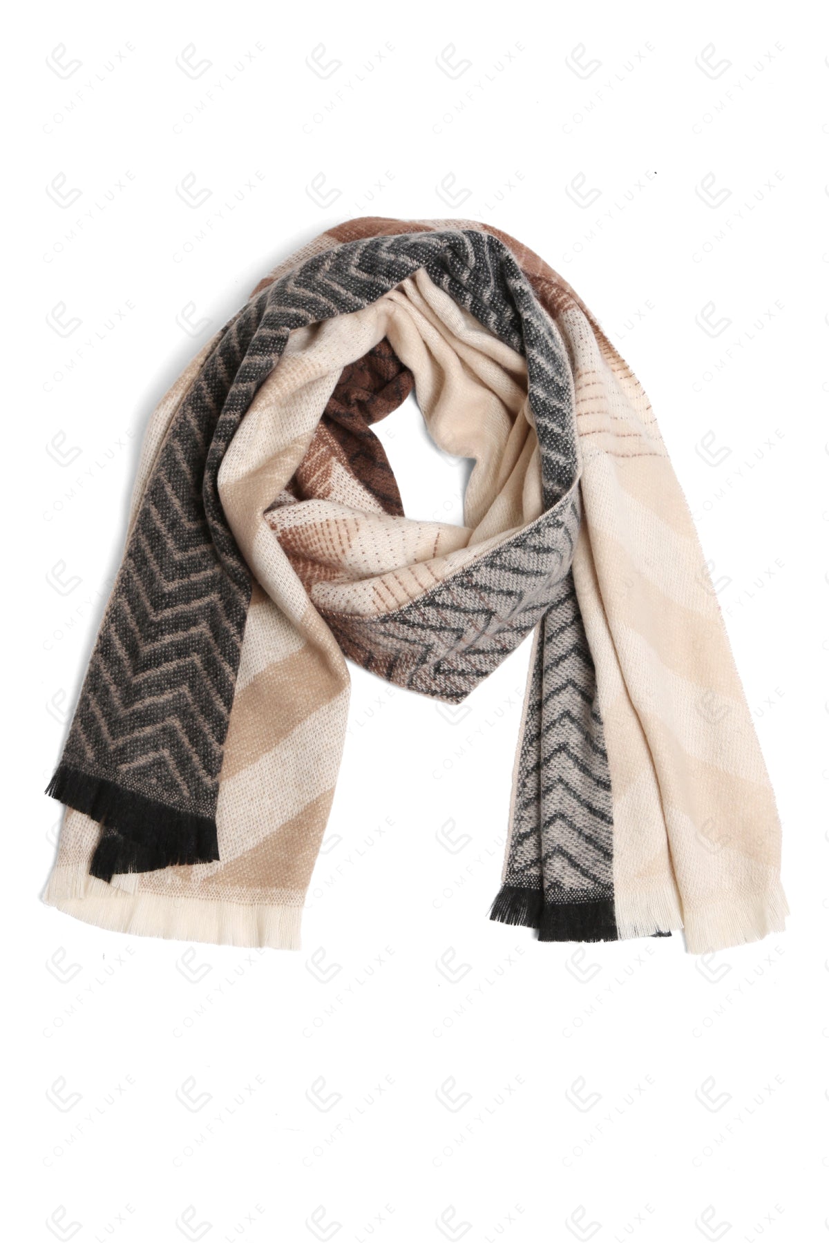 Js2407 Beige Scarves