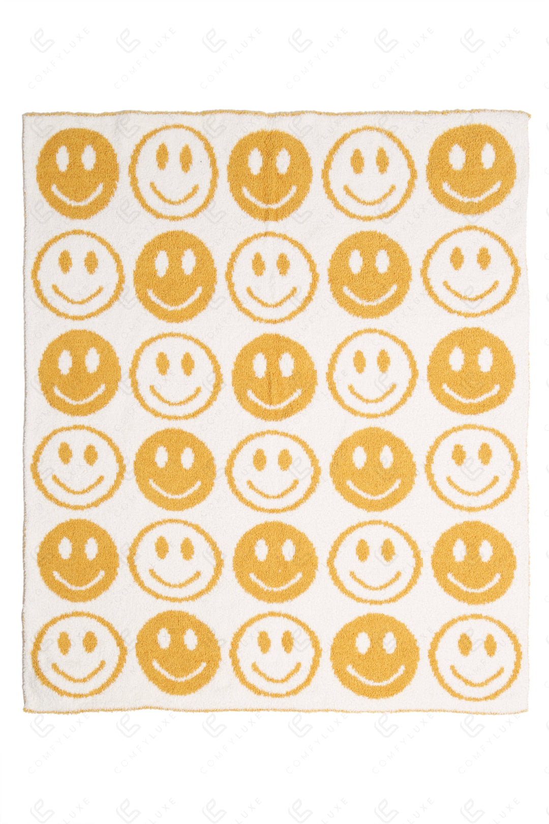 CHILDREN’S MINI HAPPY FACE PATTERN THROW BLANKET THROW BLANKETS