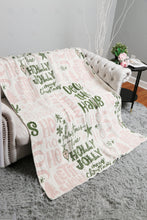 Load image into Gallery viewer, CHRISTMAS PATTERN THROW BLANKET PINK/GREEN THROW BLANKETS
