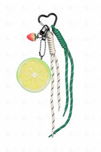 Load image into Gallery viewer, CITRUS &amp; STRAWBERRY KEYCHAIN/BAG CHARM GREEN KEYCHAINS
