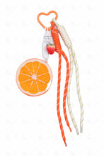 Load image into Gallery viewer, CITRUS &amp; STRAWBERRY KEYCHAIN/BAG CHARM ORANGE KEYCHAINS
