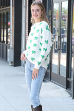 Load image into Gallery viewer, CLOVER PATTERN SWEATER GREEN APPAREL
