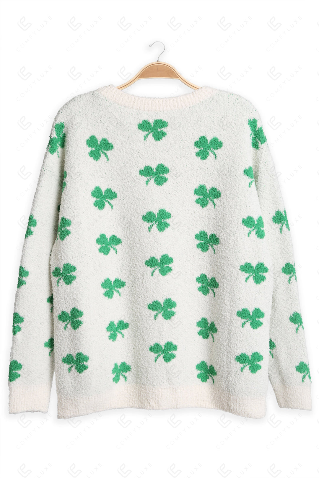 CLOVER PATTERN SWEATER GREEN APPAREL