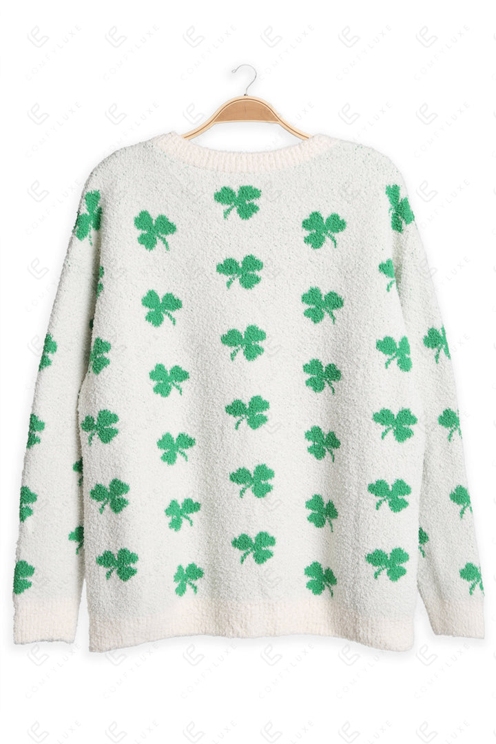 CLOVER PATTERN SWEATER GREEN APPAREL