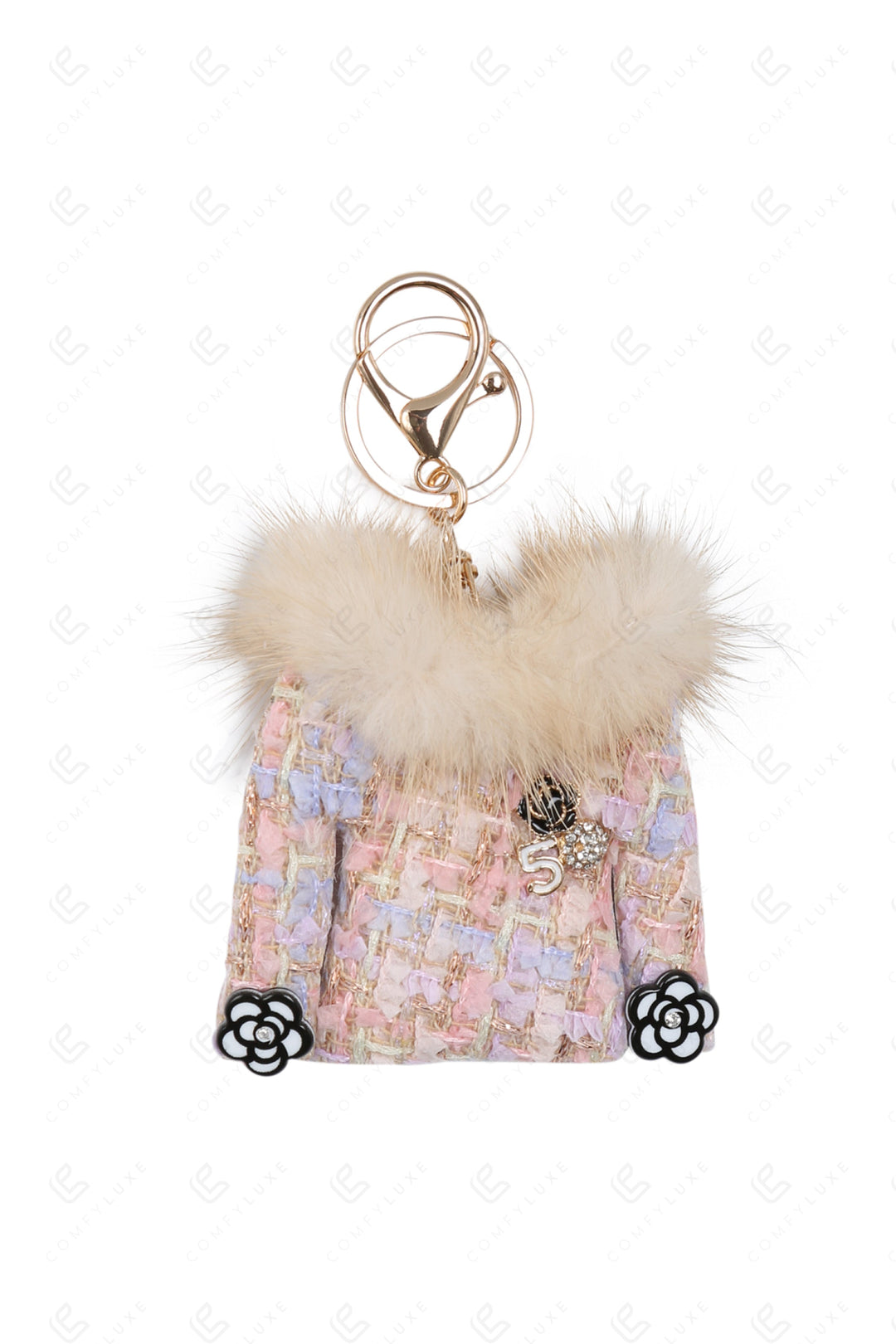 COAT KEYCHAIN/BAG CHARM PINK KEYCHAINS