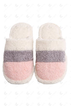 Load image into Gallery viewer, COLOR-BLOCKED PATTERN SLIPPERS PINK / M/L SLIPPERS/SLIDES
