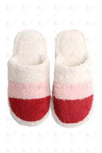 Load image into Gallery viewer, COLOR-BLOCKED PATTERN SLIPPERS RED / M/L SLIPPERS/SLIDES
