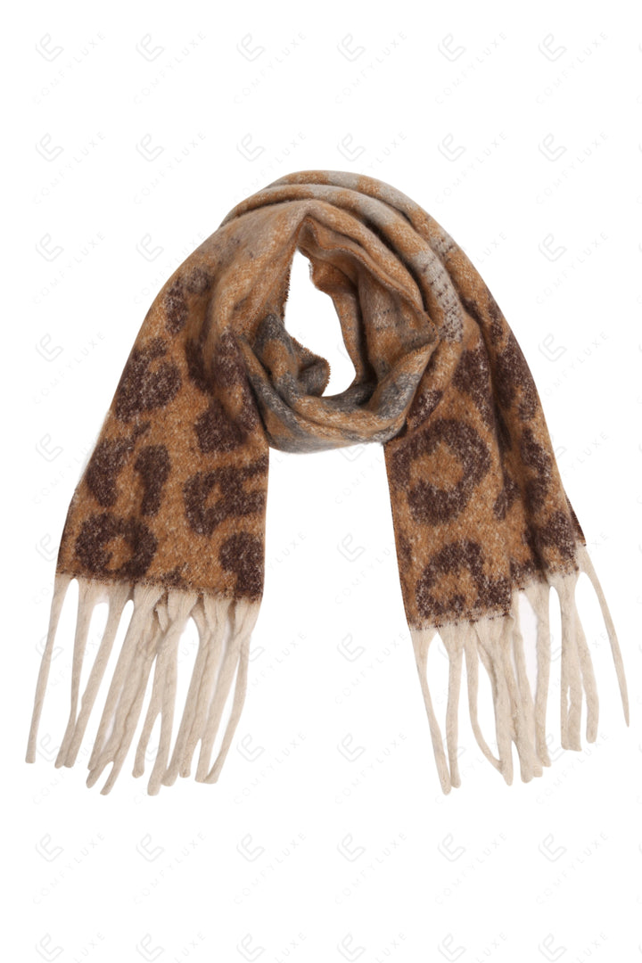 COLOR-GRADIENT LEOPARD PATTERN SCARF SCARVES