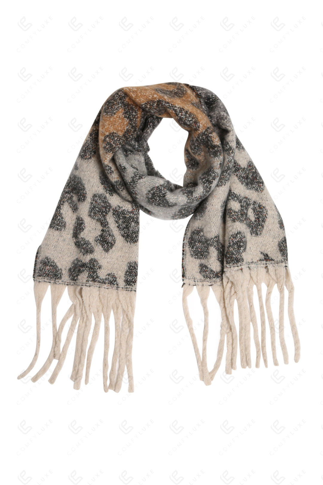 COLOR-GRADIENT LEOPARD PATTERN SCARF SCARVES